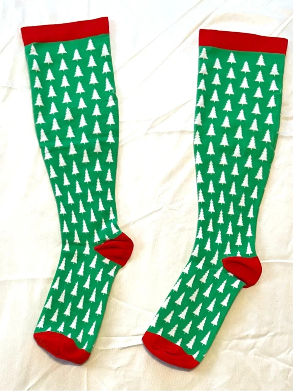 5/$15💥 Holiday Knee-Length Socks Tree Pattern Comfy Stretch Lounge